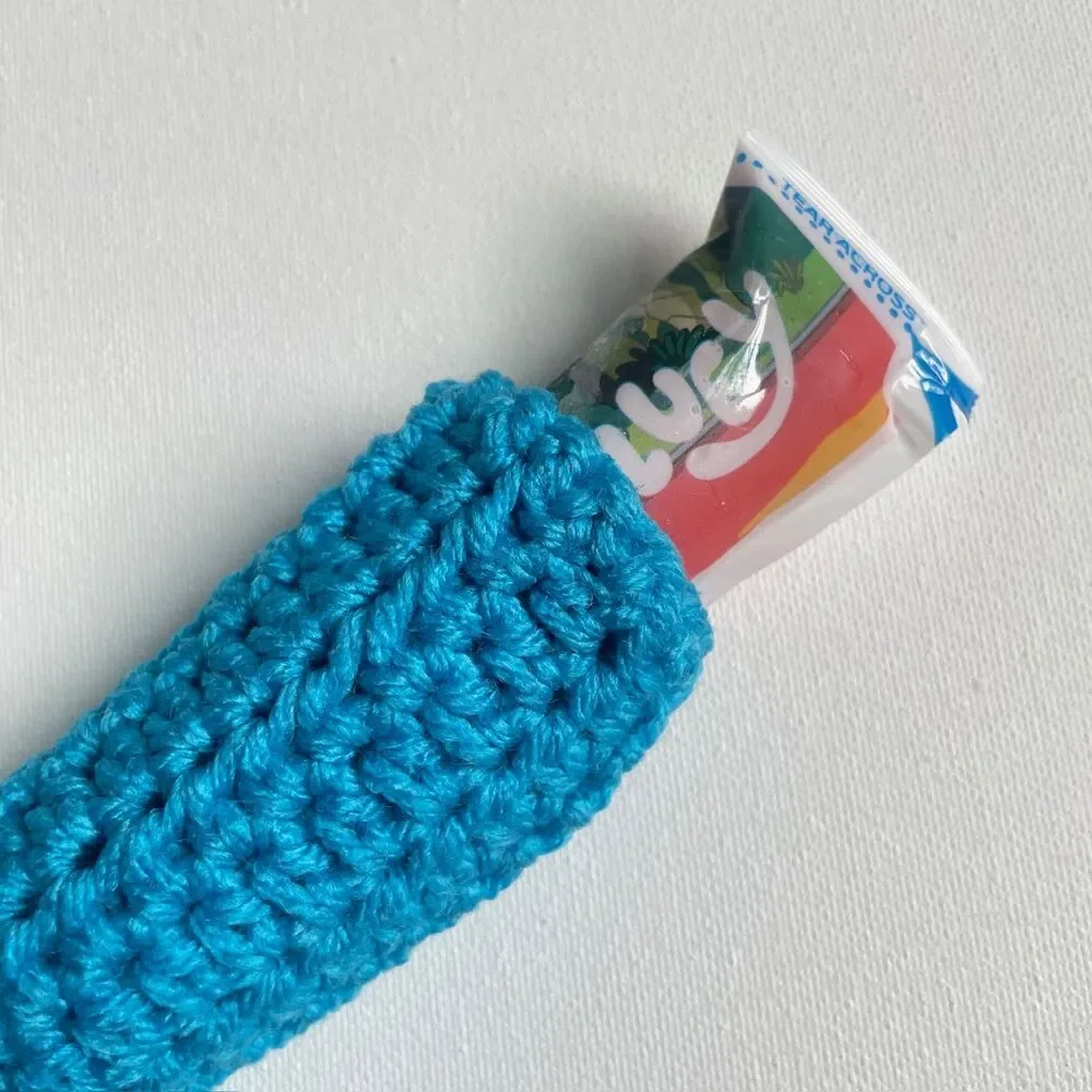 🍦 Handmade Crochet Ice Pop Sleeves – No More Cold Hands! (Multiple Colors)